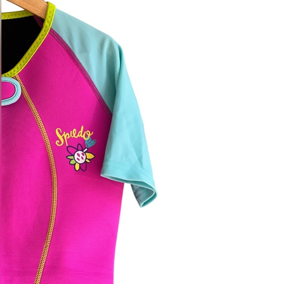 Speedo Kids UV Learn to Swim Thermal Suit Pink - Picture 4 of 10